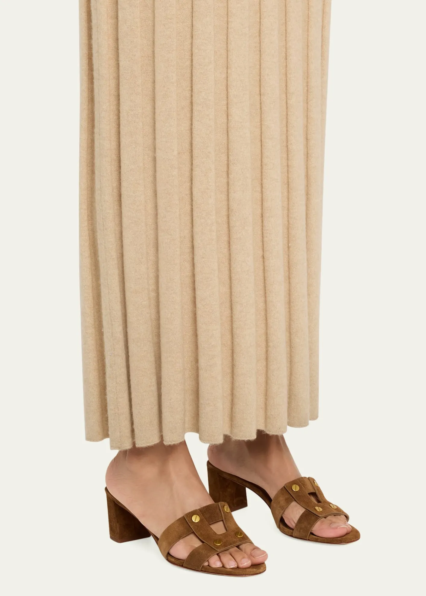 Veronica Beard55mm Via Suede Block-Heel Sandals