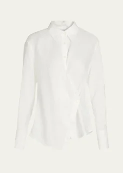 Veronica BeardPerezzi Asymmetric Linen Shirt