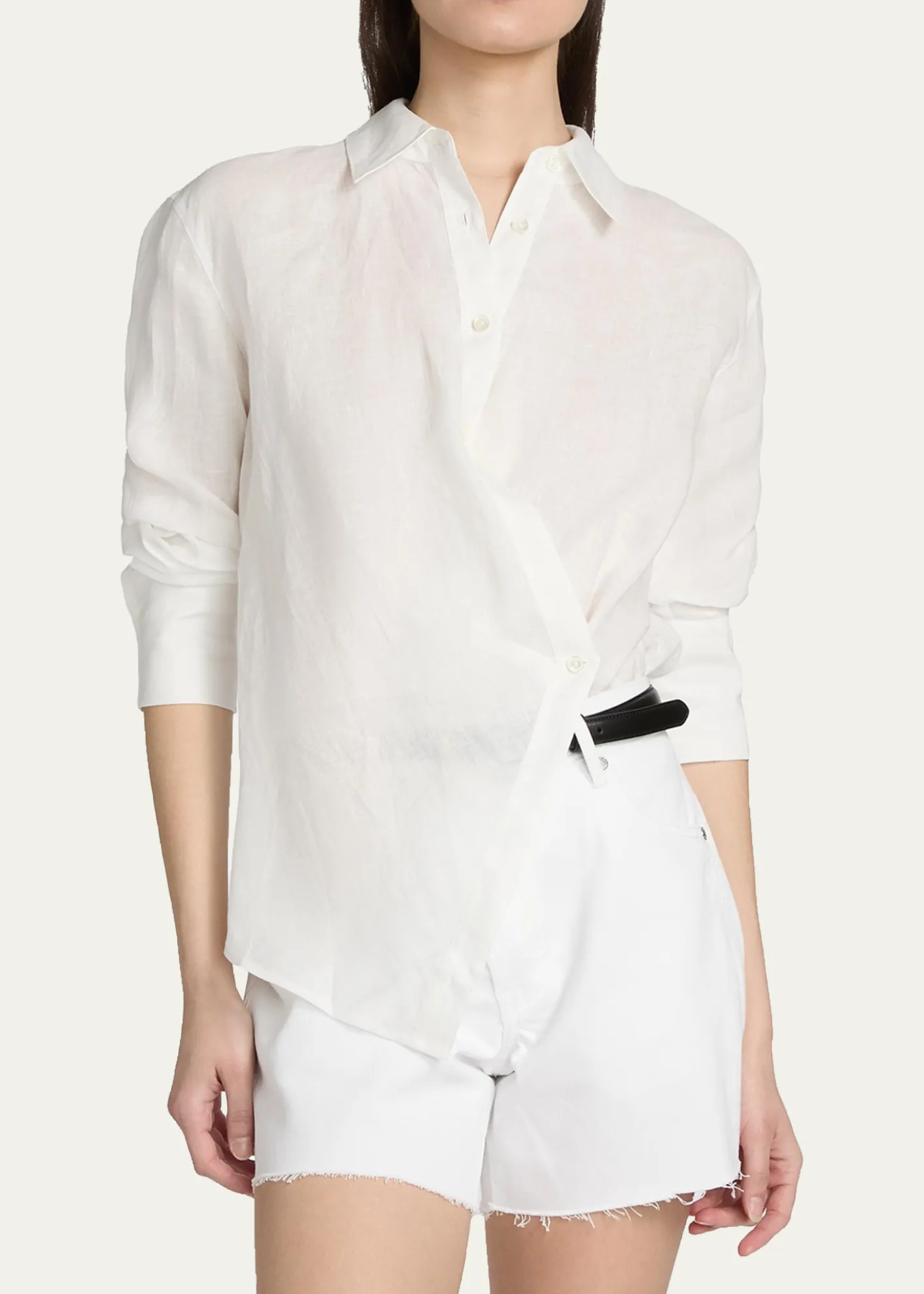 Veronica BeardPerezzi Asymmetric Linen Shirt