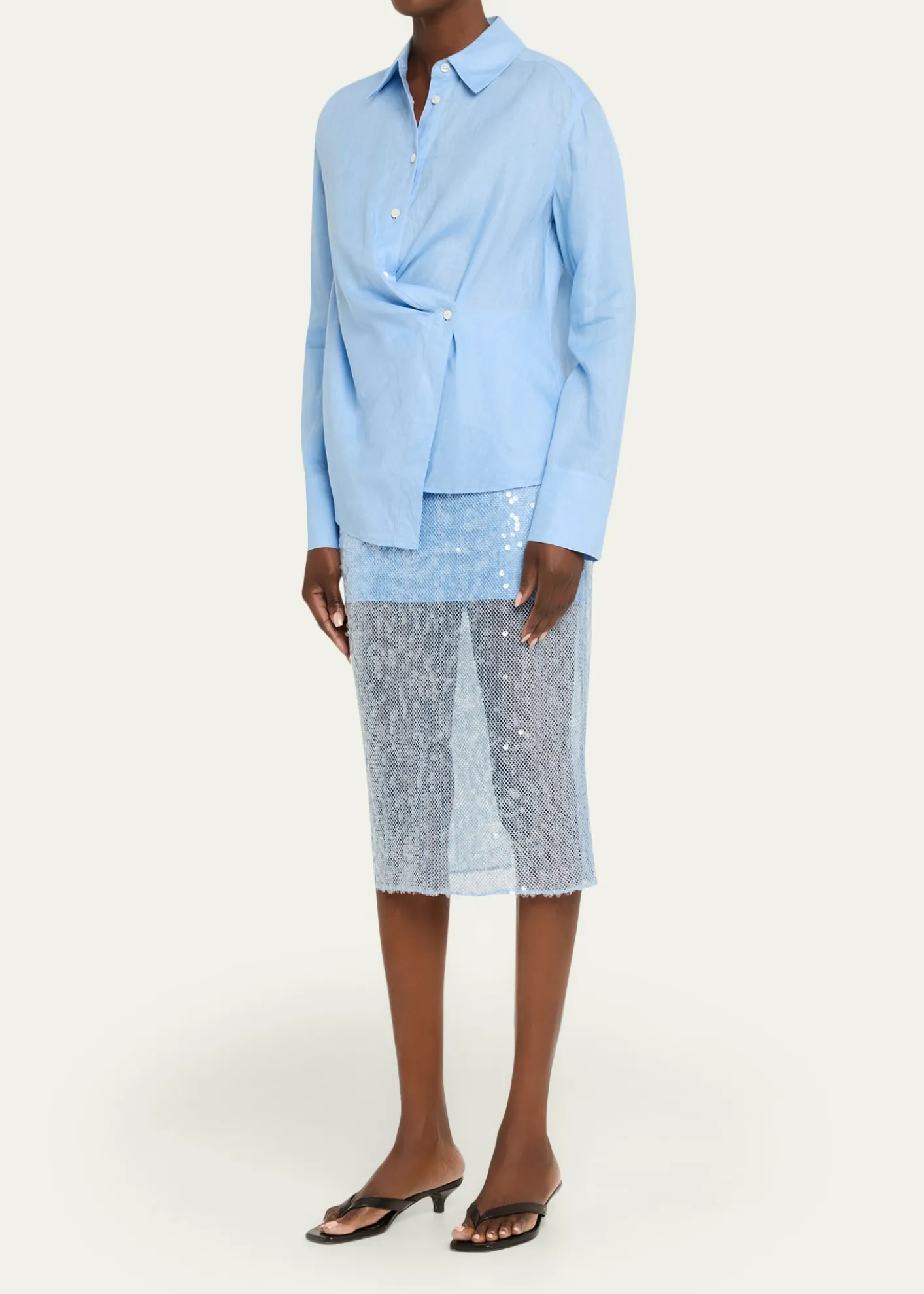 Veronica BeardPerezzi Asymmetric Linen Shirt