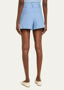 Veronica BeardPiper Belted Pinstripe Shorts