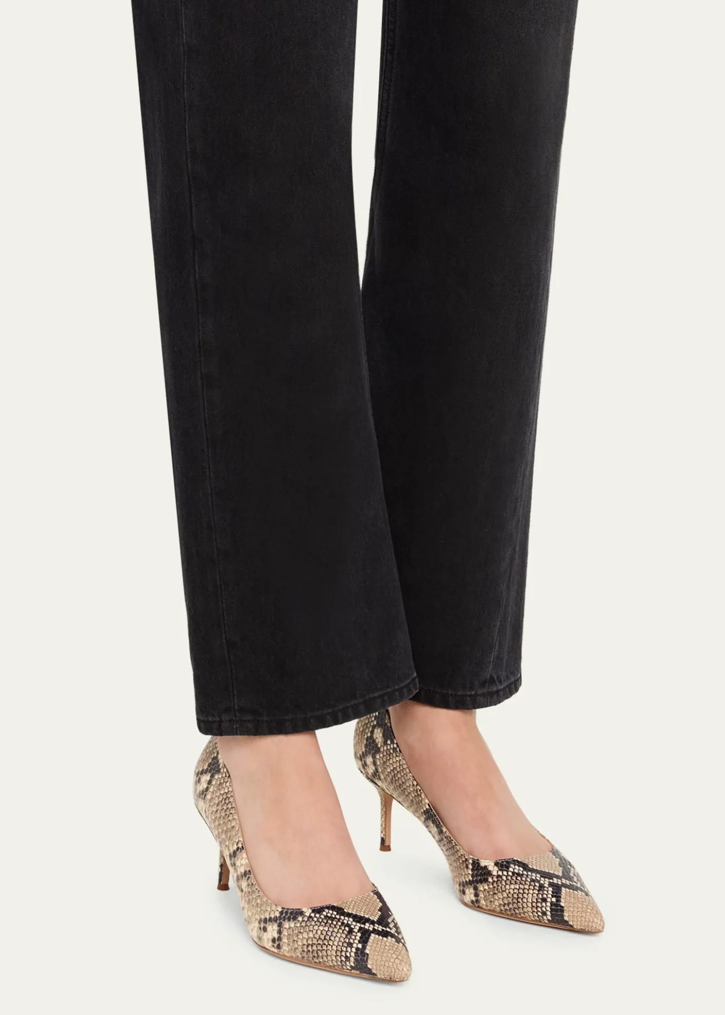 Veronica BeardRita Snake-Embossed Leather Pointed-Toe Pumps