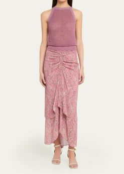 Veronica BeardSira Floral Chiffon Skirt