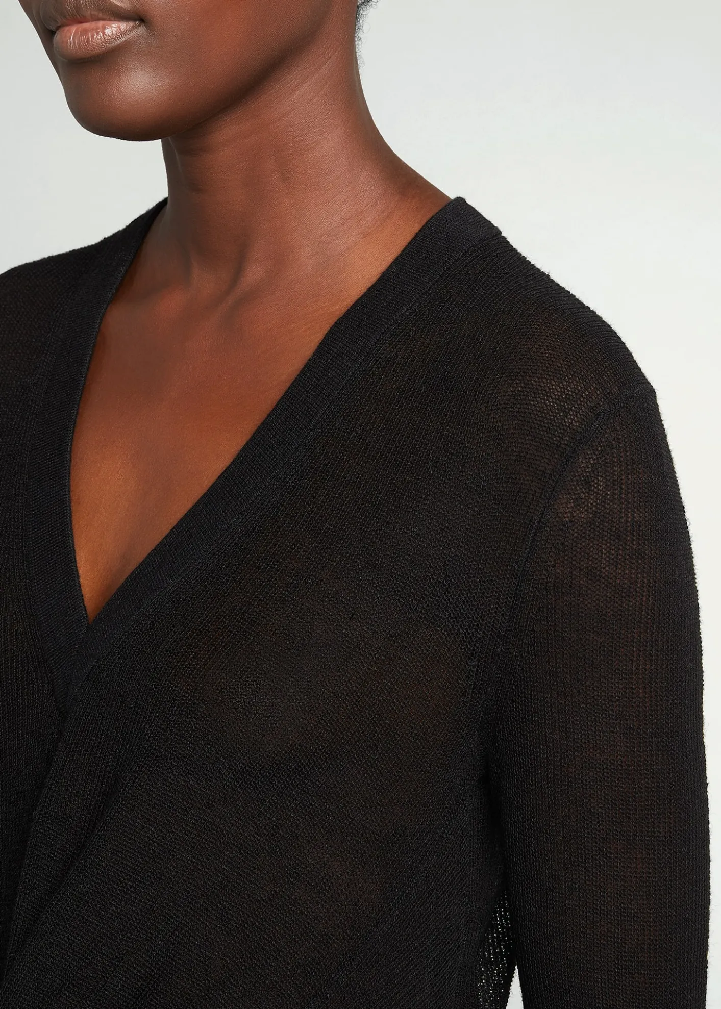 Veronica BeardSoren V-Neck Twisted-Hem Sweater