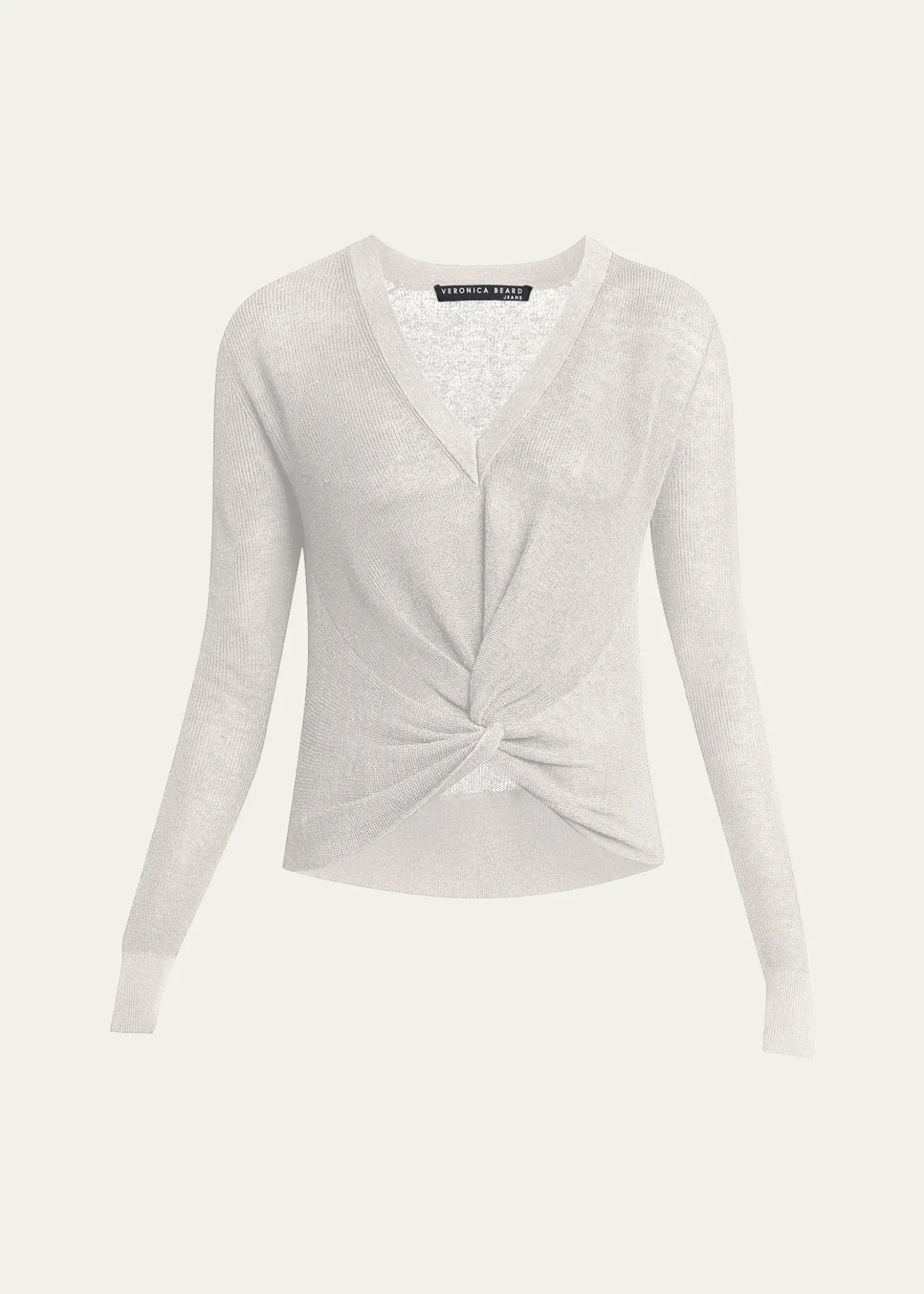 Veronica BeardSoren V-Neck Twisted-Hem Sweater