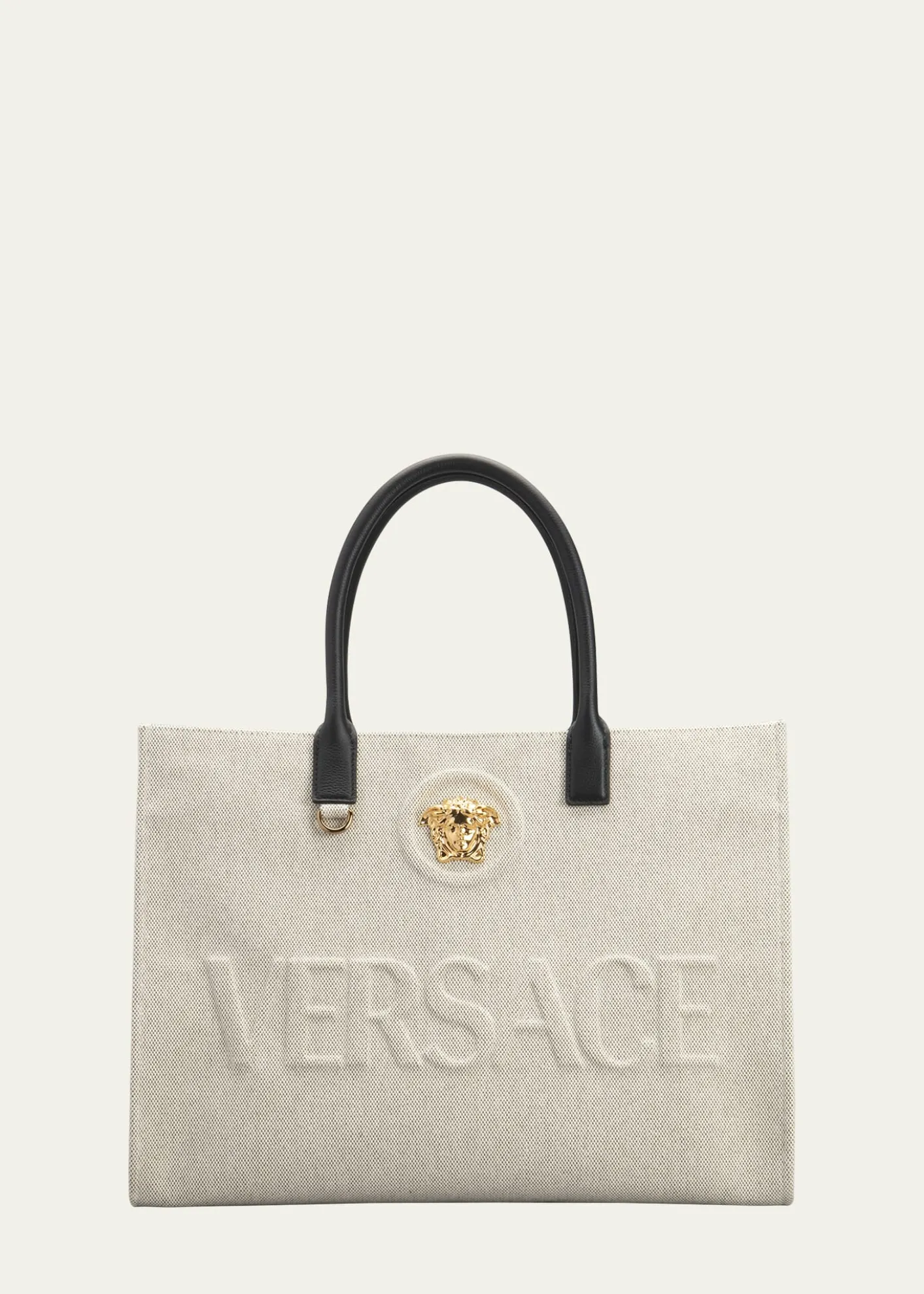 VersaceLa Medusa Logo Canvas Tote Bag