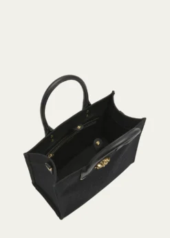VersaceLa Medusa Mini Canvas Tote Bag