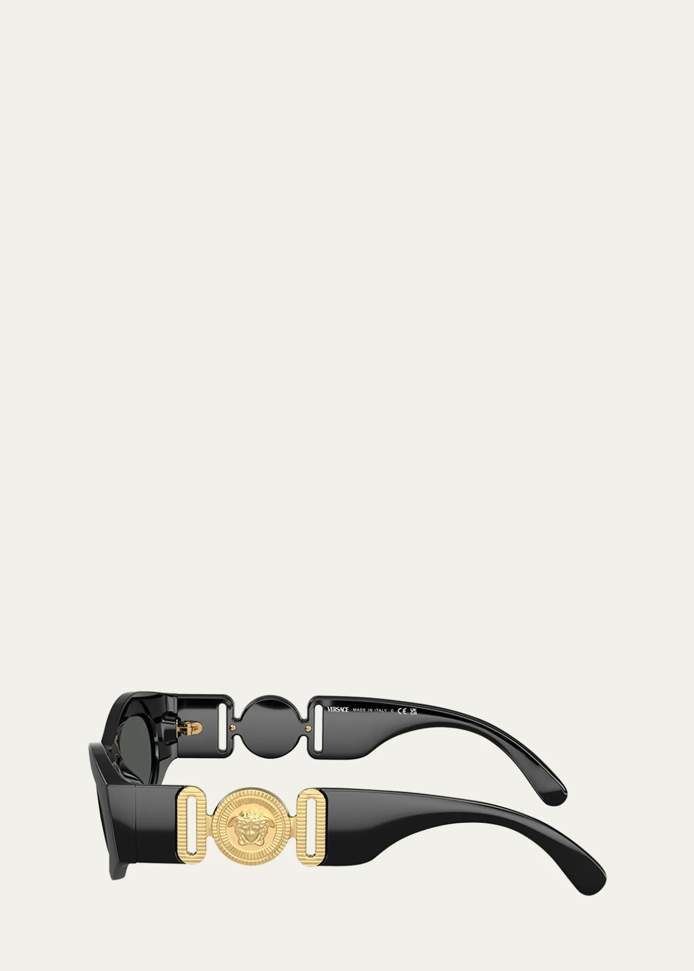 VersaceMedusa Embellished Oval Plastic Sunglasses, 51MM