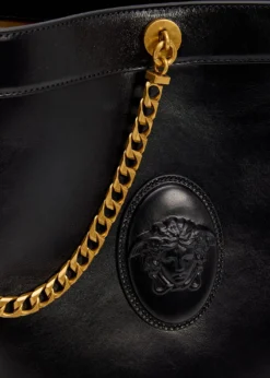 VersaceMedusa Leather Bucket Bag