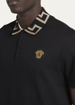 VersaceMen's Greca-Collar Polo Shirt