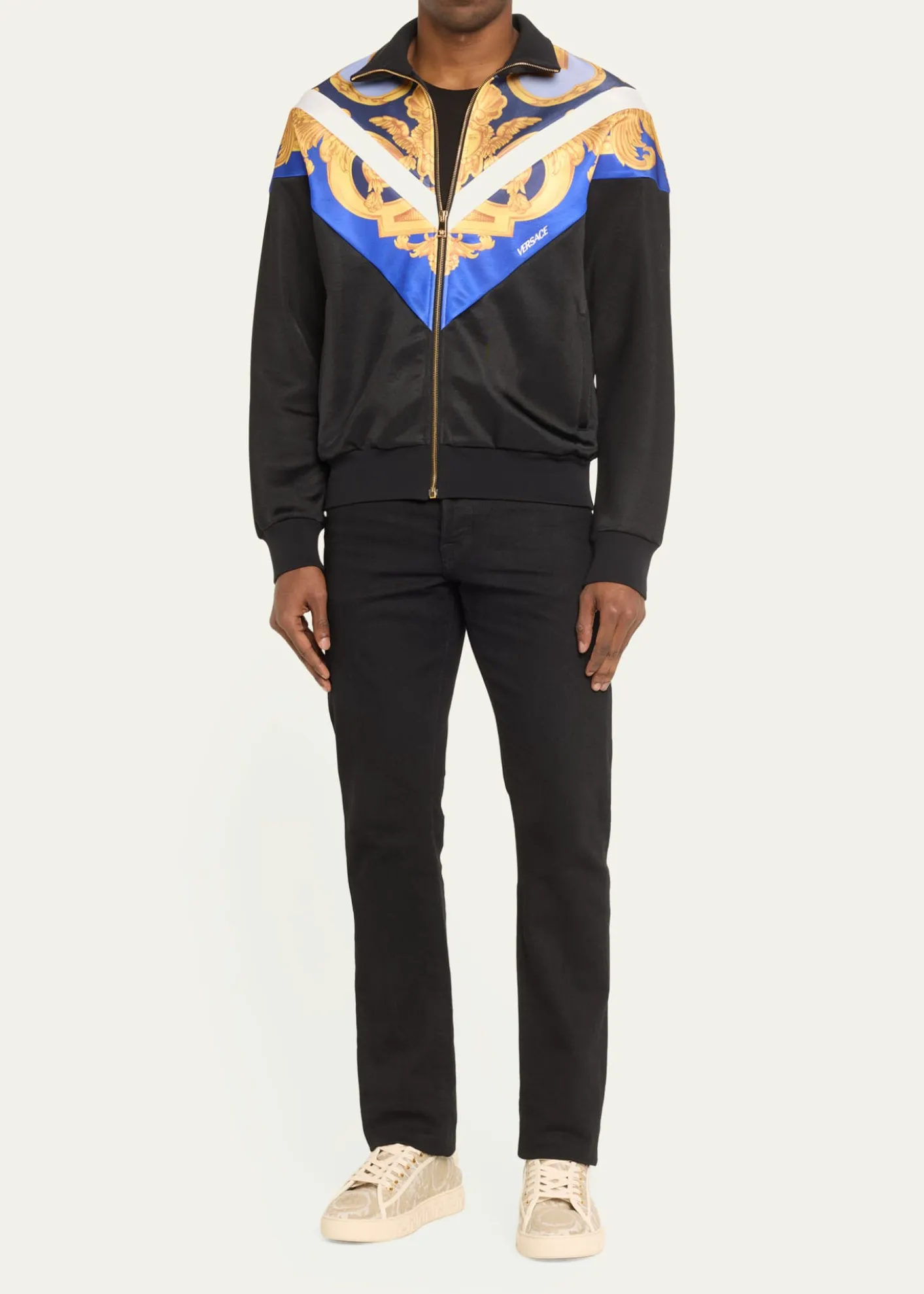 VersaceMen's La Greca Baroque Canvas Low-Top Sneakers
