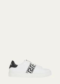 VersaceMen's La Greca Leather Low-Top Sneakers