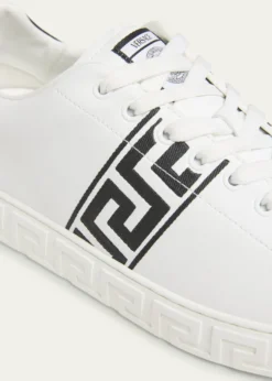 VersaceMen's La Greca Leather Low-Top Sneakers
