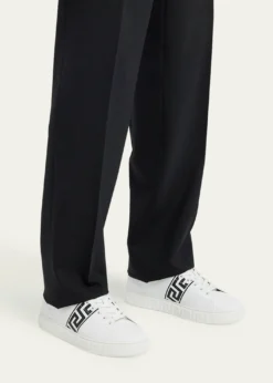 VersaceMen's La Greca Leather Low-Top Sneakers