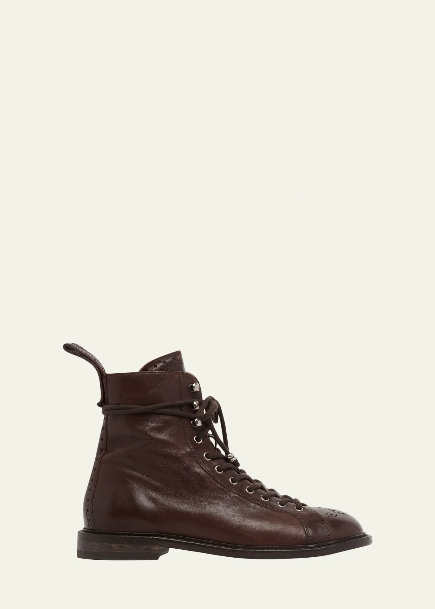 VersaceMen's Leather Brogue Boots