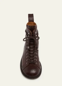 VersaceMen's Leather Brogue Boots