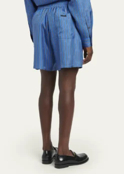 VersaceMen's Meander Print Silk Shorts