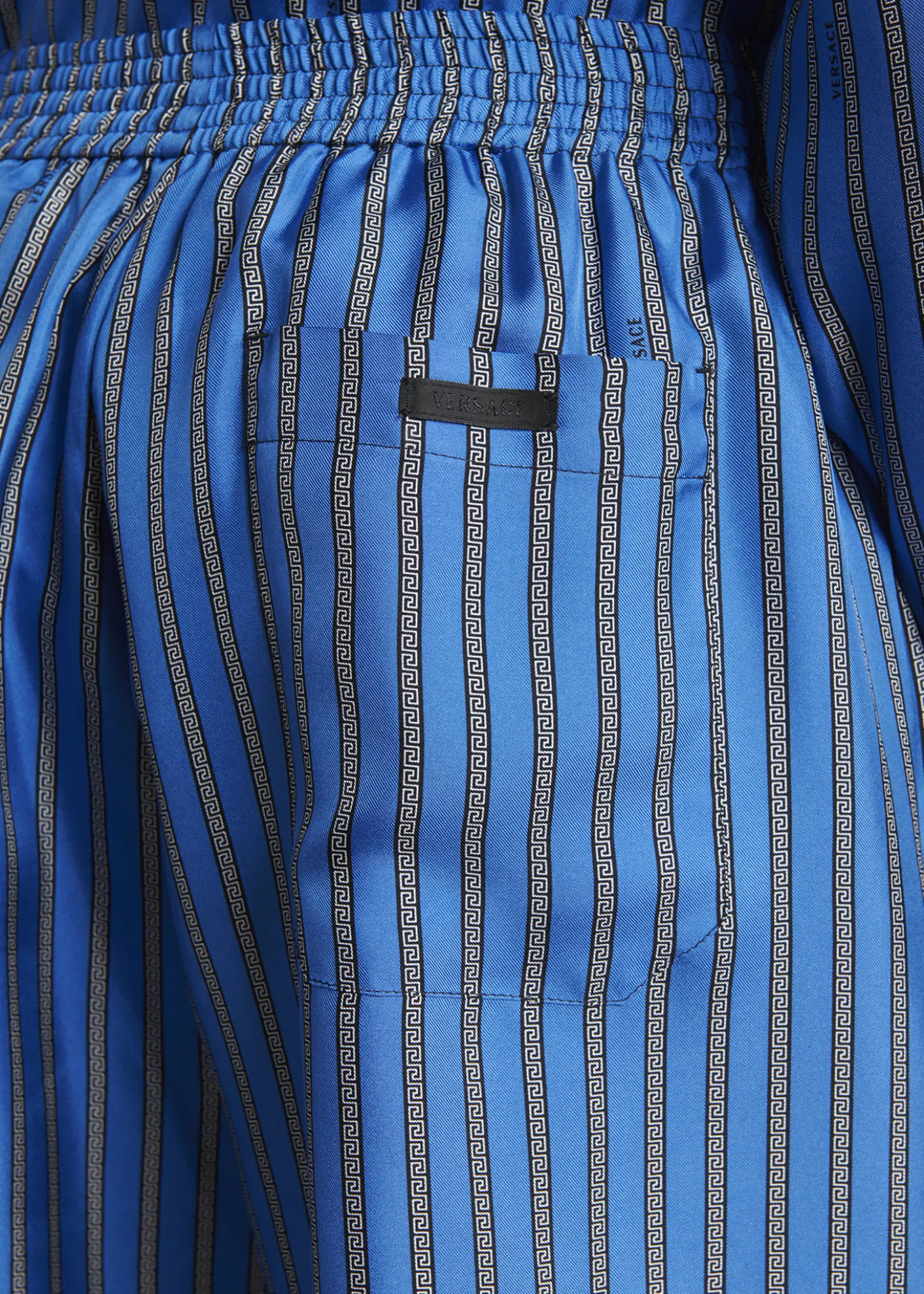 VersaceMen's Meander Print Silk Shorts