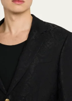 VersaceMen's Python-Jacquard Wool-Blend Blazer