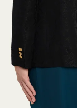 VersaceMen's Python-Jacquard Wool-Blend Blazer