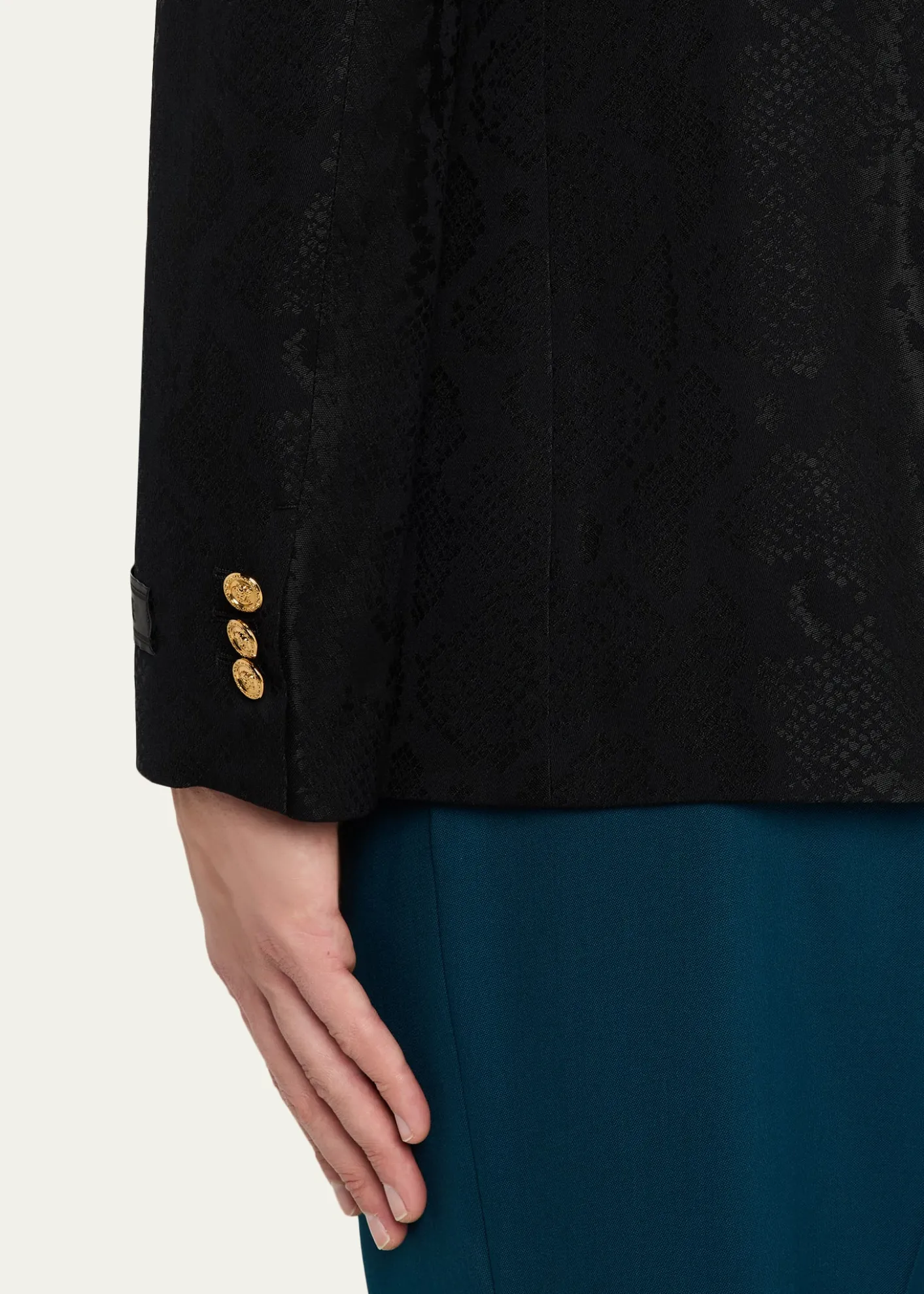 VersaceMen's Python-Jacquard Wool-Blend Blazer