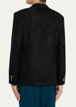 VersaceMen's Python-Jacquard Wool-Blend Blazer