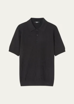 VersaceMen's Tonal Barocco Knit Polo Shirt