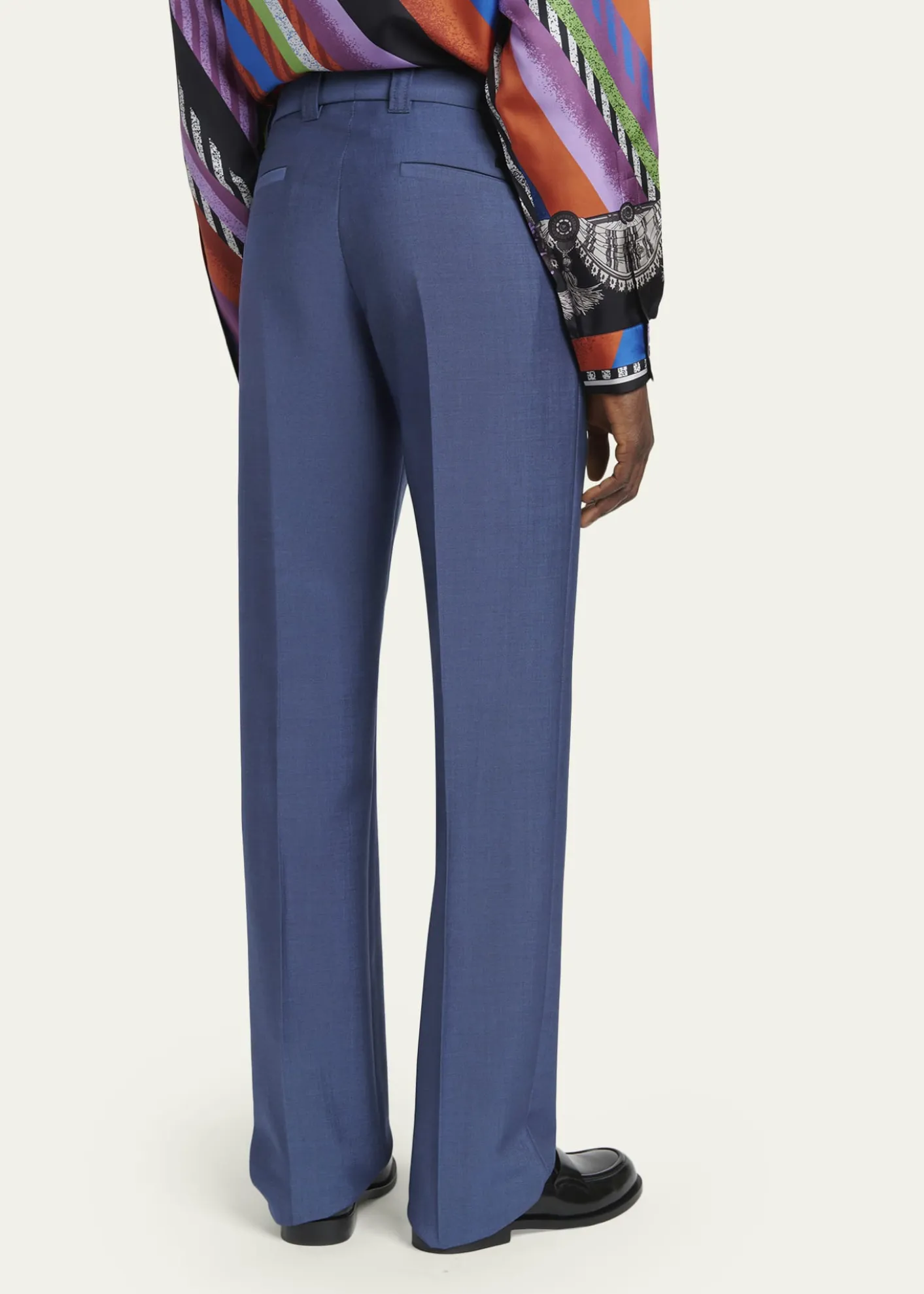 VersaceMen's Wool Pleated Trousers