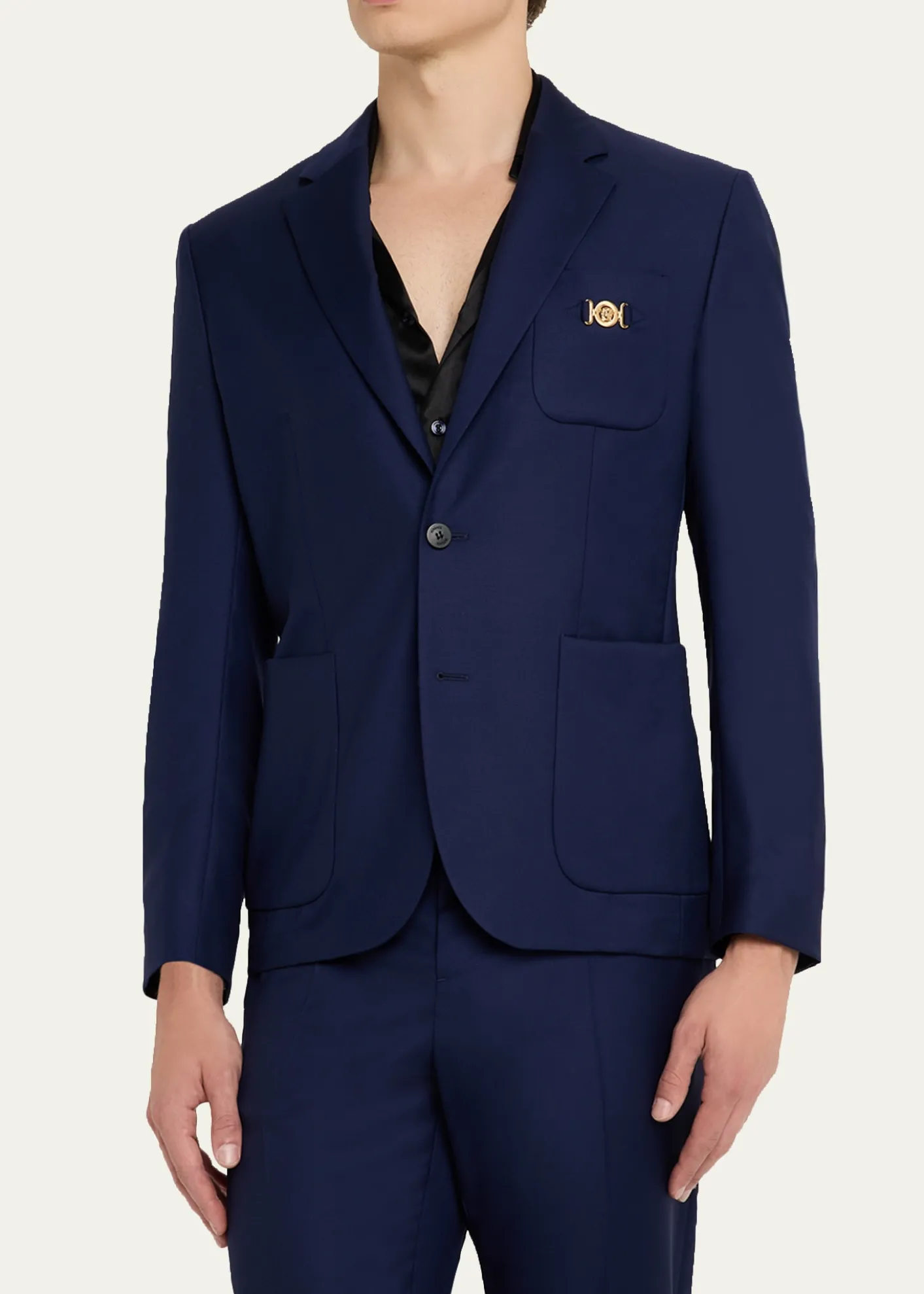 VersaceMen's Wool Single-Breasted Blazer