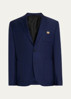 VersaceMen's Wool Single-Breasted Blazer