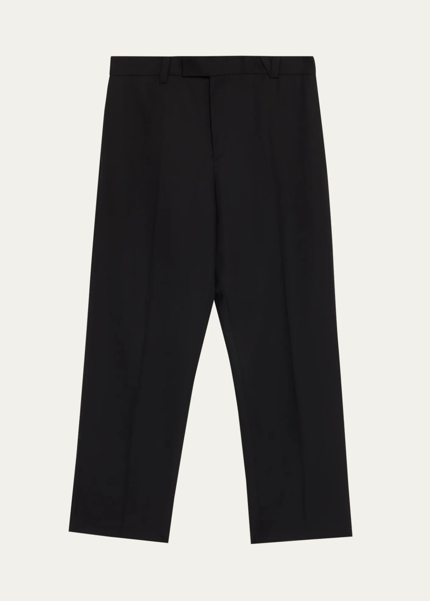 VersaceMen's Wool Straight Leg Flat-Front Trousers