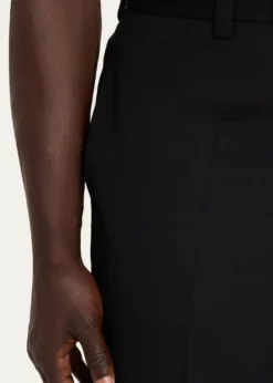 VersaceMen's Wool Straight Leg Flat-Front Trousers