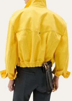 VersaceOversized Blouson Denim Jacket
