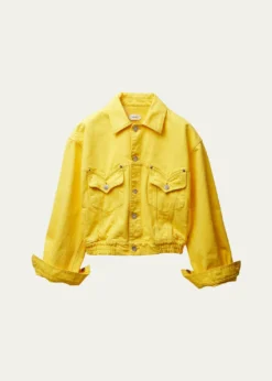 VersaceOversized Blouson Denim Jacket