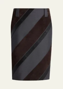 VersacePaneled Midi Skirt