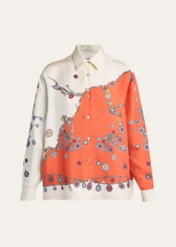 VersacePrinted Silk Twill Shirt