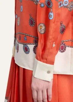 VersacePrinted Silk Twill Shirt