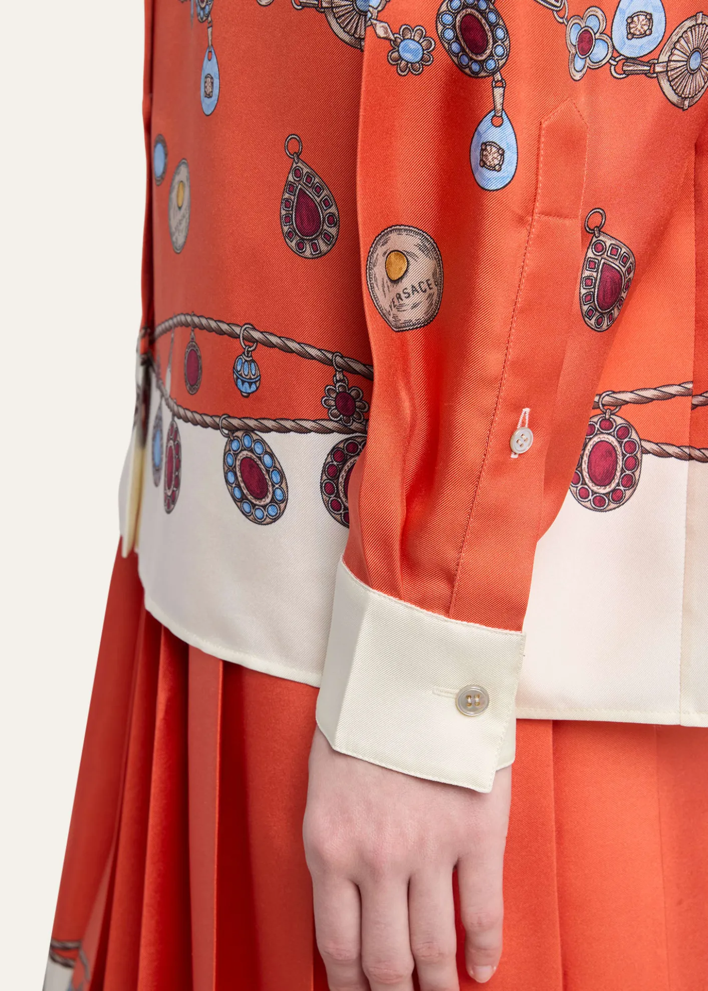 VersacePrinted Silk Twill Shirt