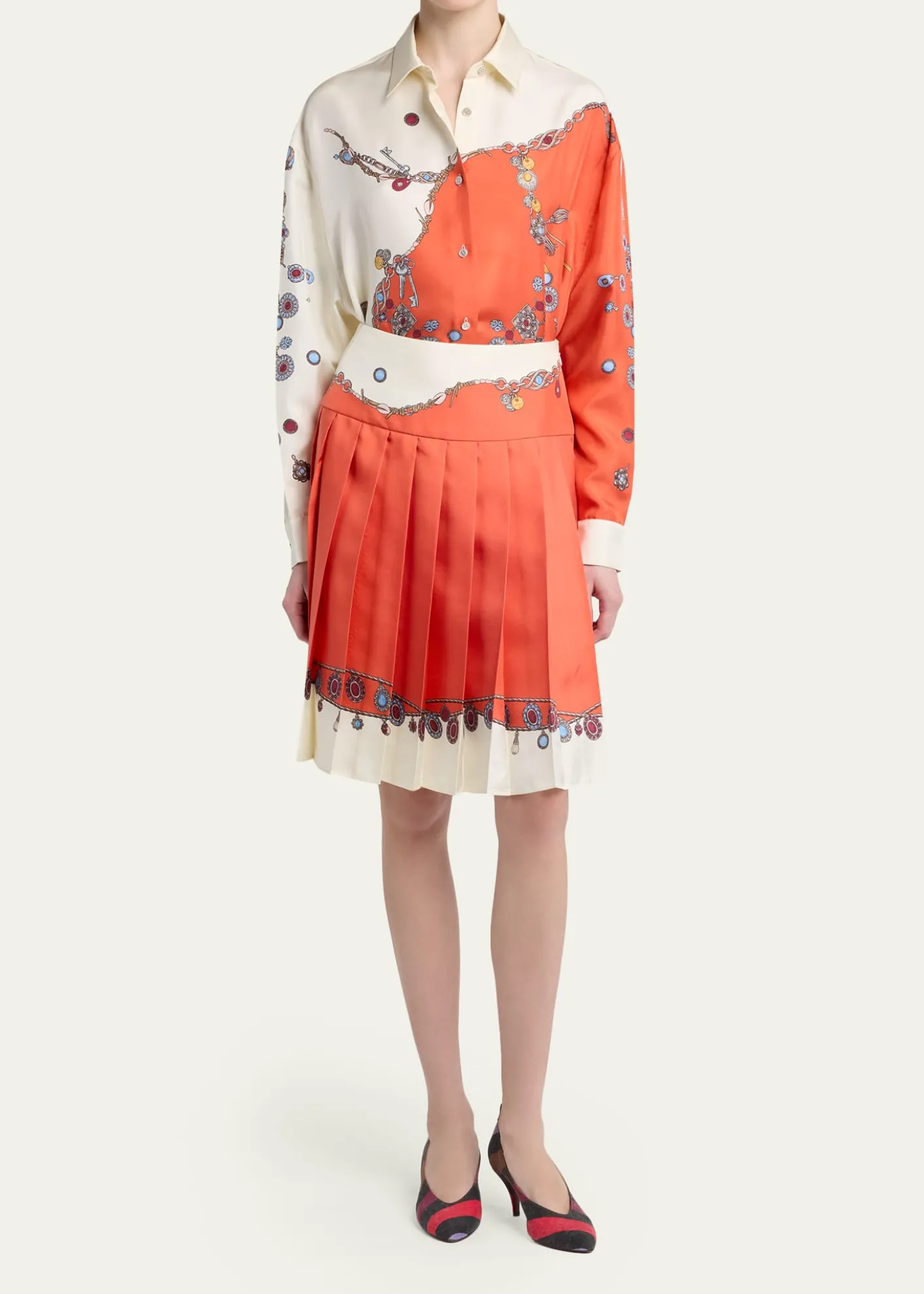 VersacePrinted Silk Twill Shirt