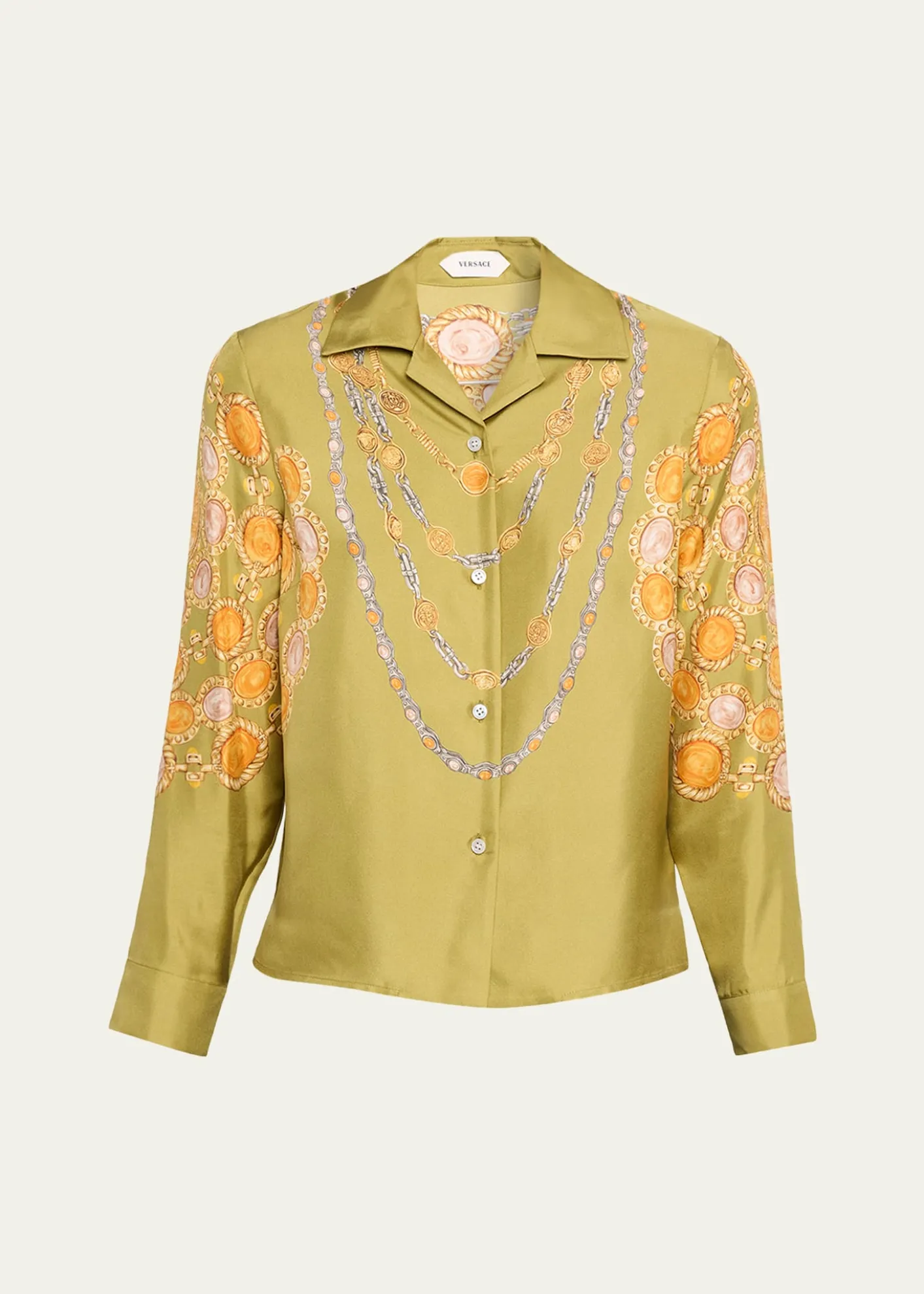 VersacePrinted Silk Twill Shirt