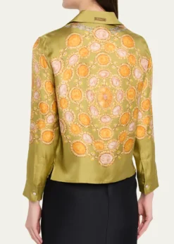 VersacePrinted Silk Twill Shirt