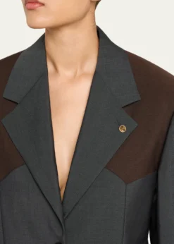 VersaceWool Colorblock Jacket