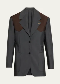 VersaceWool Colorblock Jacket