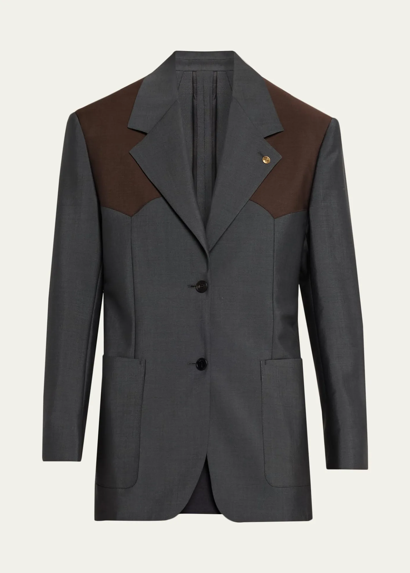 VersaceWool Colorblock Jacket