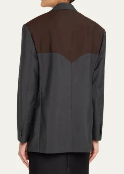 VersaceWool Colorblock Jacket