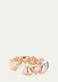 Vhernier18K Rose Gold Lapis and Rock Crystal Freccia Bracelet