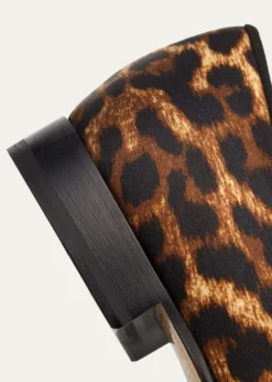 Vibi VeneziaLeopard-Print Silk Loafers