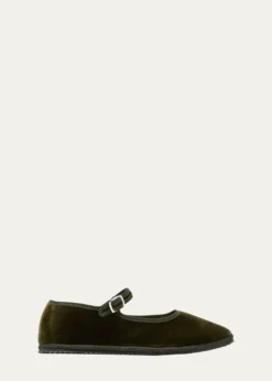 Vibi VeneziaVelvet Mary Jane Ballerina Flats