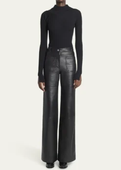 Victoria BeckhamAlina Flared Leather Trousers