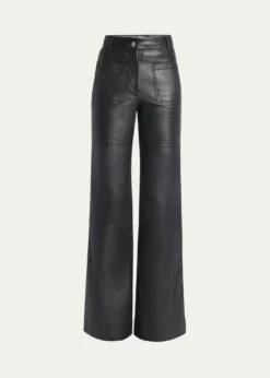Victoria BeckhamAlina Flared Leather Trousers